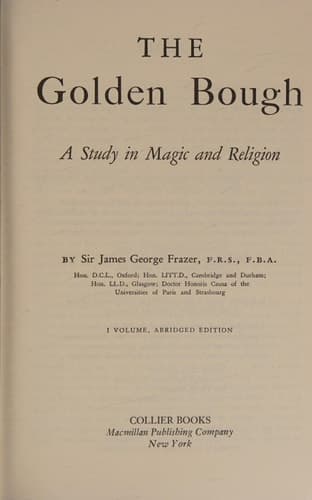 Cover of The Golden Bough A Study in Magic and Religion