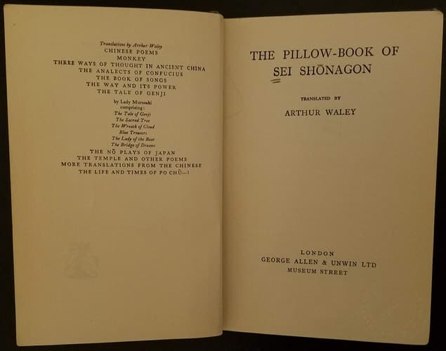 Cover of The Pillow-book of Sei Shōnagon