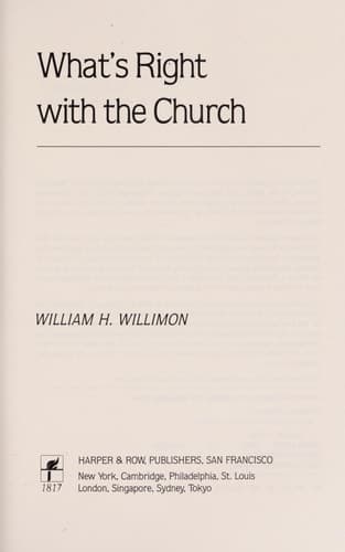 Cover of What's Right with the Church