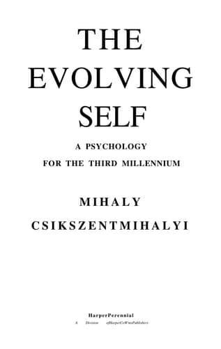 Cover of The Evolving Self