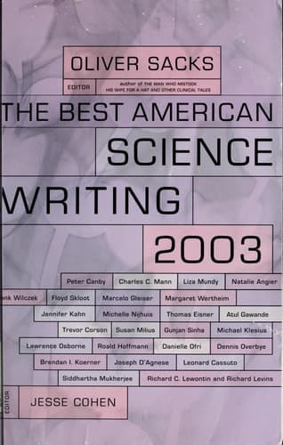 Cover of The Best American Science Writing 2003