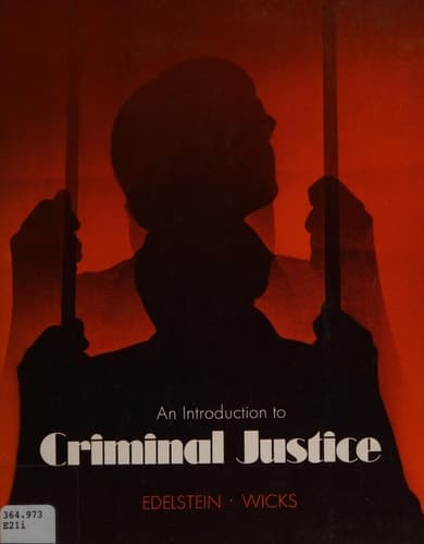 Cover of An Introduction to Criminal Justice