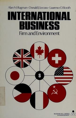 Cover of International Business: Firm and Environment (MCGRAW HILL SERIES IN MANAGEMENT)