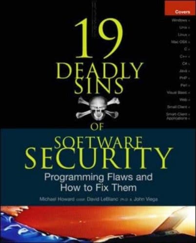 Cover of 19 Deadly Sins of Software Security: Programming Flaws and How to Fix Them