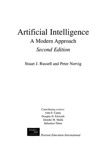 Cover of Artificial Intelligence A Modern Approach