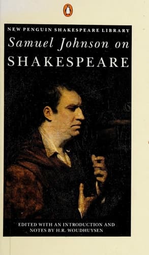 Cover of Samuel Johnson on Shakespeare (New Penguin Shakespeare Library)