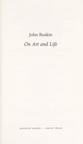 Cover of On Art and Life