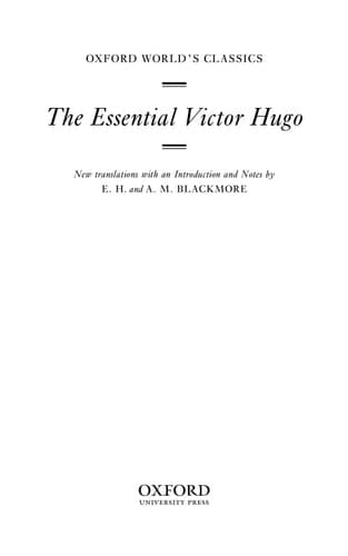 Cover of The Essential Victor Hugo