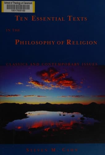 Cover of Ten Essential Texts in the Philosophy of Religion: Classics and Contemporary Issues