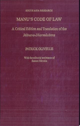 Cover of Manu's Code of Law