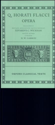 Cover of Q. Horati Flacci opera