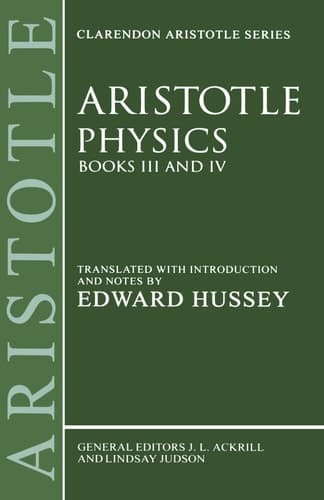Cover of Aristotle's Physics, Books III and IV