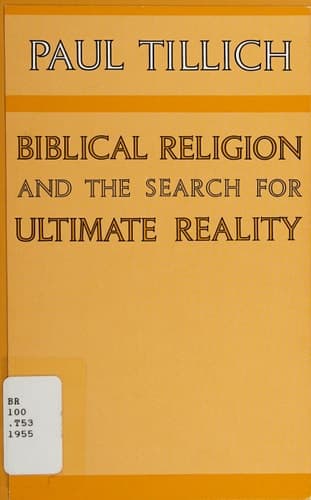 Cover of Biblical Religion and the Search for Ultimate Reality