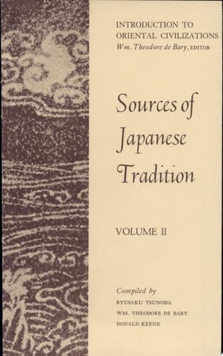 Cover of Sources of Japanese Tradition