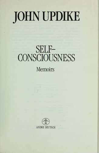 Cover of Self-consciousness Memoirs