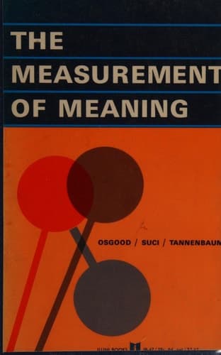 Cover of The Measurement of Meaning