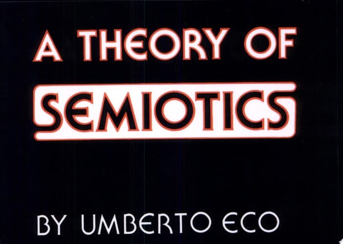 Cover of A Theory of Semiotics