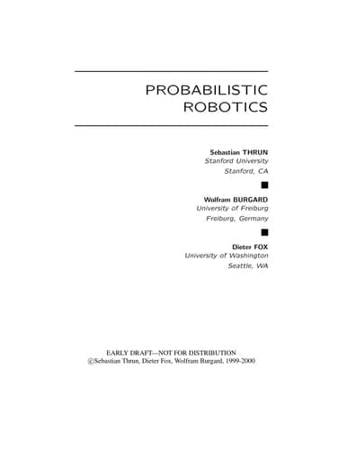 Cover of Probabilistic Robotics