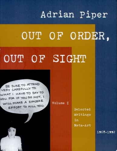 Cover of Out of Order, Out of Sight Selected Writings in Meta-Art, 1968-1992
