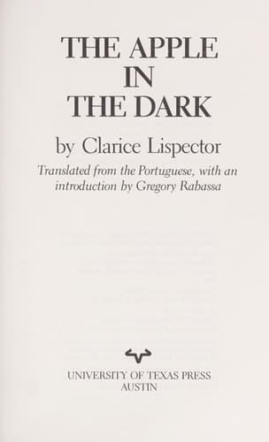 Cover of The Apple in the Dark (Texas Pan American Series) (English and Portuguese Edition)