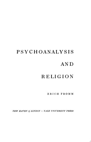 Cover of Psychoanalysis and Religion