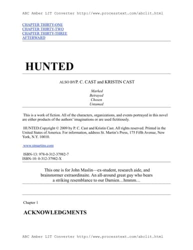 Cover of Hunted A House of Night Novel