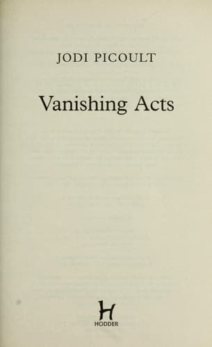 Cover of Vanishing Acts