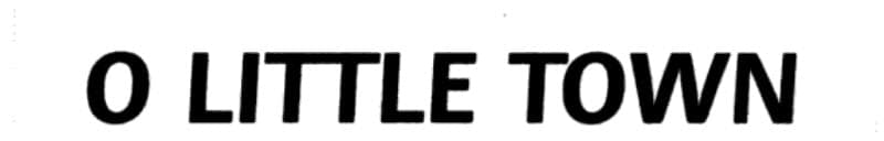 Cover of O Little Town of Glory