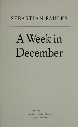 Cover of A Week in December