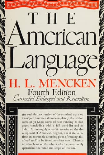 Cover of The American Language An Inquiry Into the Development of English in the United States