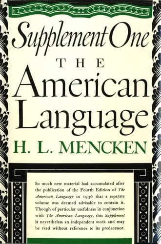 Cover of The American Language An Inquiry Into the Development of English in the United States