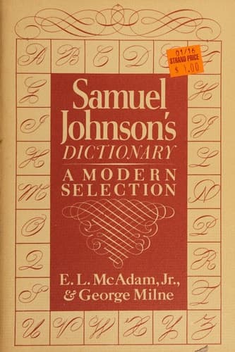 Cover of Samuel Johnson's dictionary: A modern selection