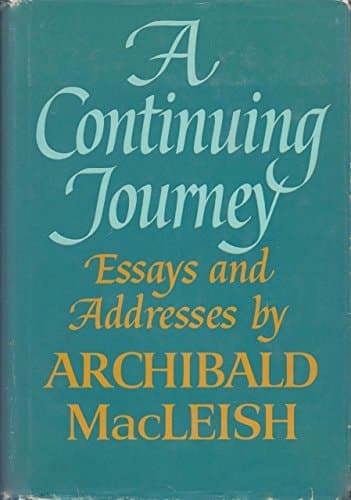 Cover of A Continuing Journey: Essays and Addresses