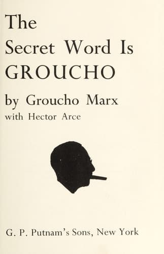 Cover of The Secret Word is Groucho