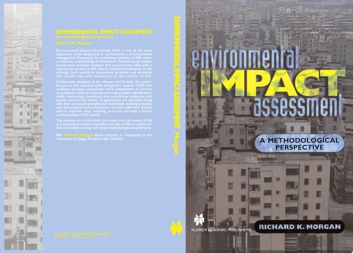 Cover of Environmental Impact Assessment A Methodological Approach