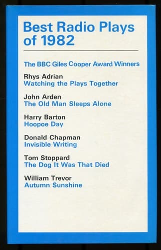 Cover of Best Radio Plays of 1982 The Giles Cooper Award Winners