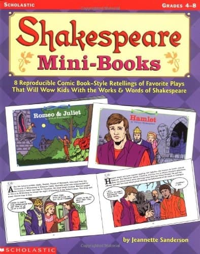 Cover of Shakespeare Mini-Books 8 Reproducible Comic Book-Style Retelling of Favorite Plays That Will Wow Kids With the Works & Words of Shakespeare
