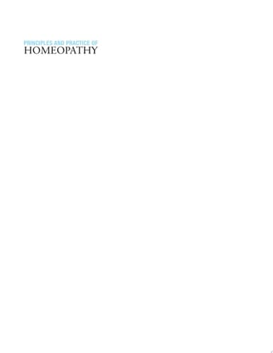 Cover of Principles and Practice of Homeopathy The Therapeutic and Healing Process
