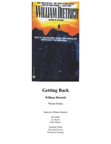 Cover of Getting Back