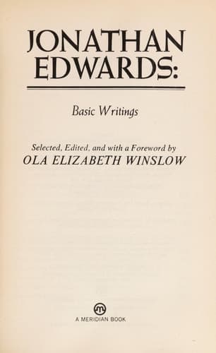 Cover of Jonathan Edwards: Basic Writings