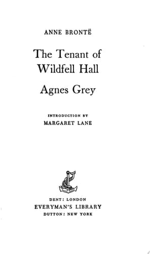 Cover of The Tenant of Wildfell Hall Agnes Grey