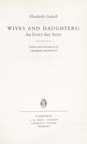 Cover of Wives and Daughters An Every-day Story