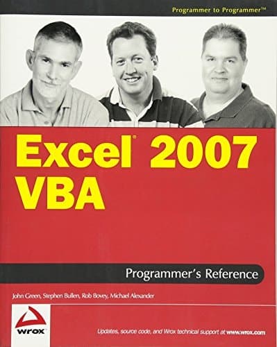 Cover of Excel 2007 VBA Programmer's Reference