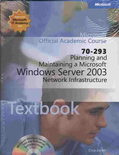 Cover of 70-293 Planning and Maintaining a Microsoft Windows Server 2003 Network Infrastructure Package