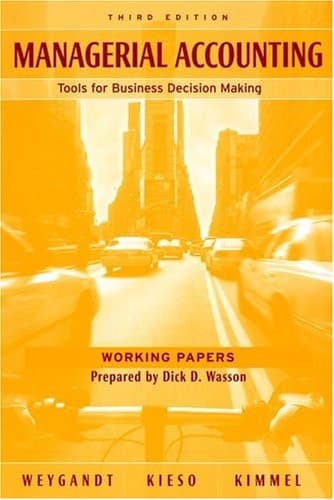 Cover of Managerial Accounting Tools for Business Decision Making