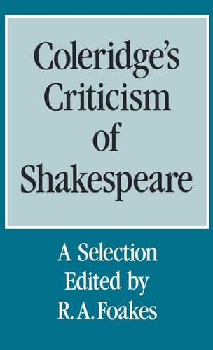 Cover of Coleridge's Criticism of Shakespeare A Selection