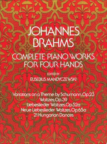 Cover of Complete piano works for four hands