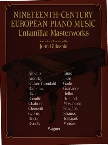 Cover of Nineteenth-century European piano music unfamiliar masterworks