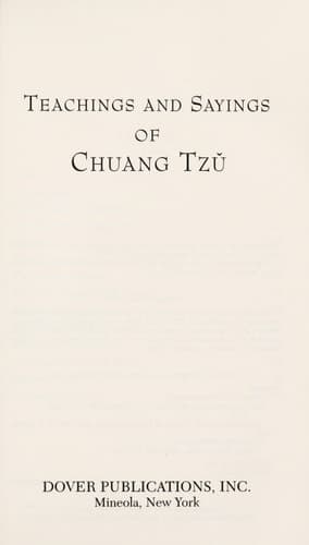 Cover of Teachings and Sayings of Chuang Tzu