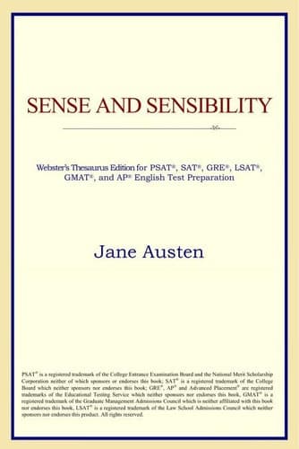Cover of Sense and Sensibility (Webster's Thesaurus Edition)